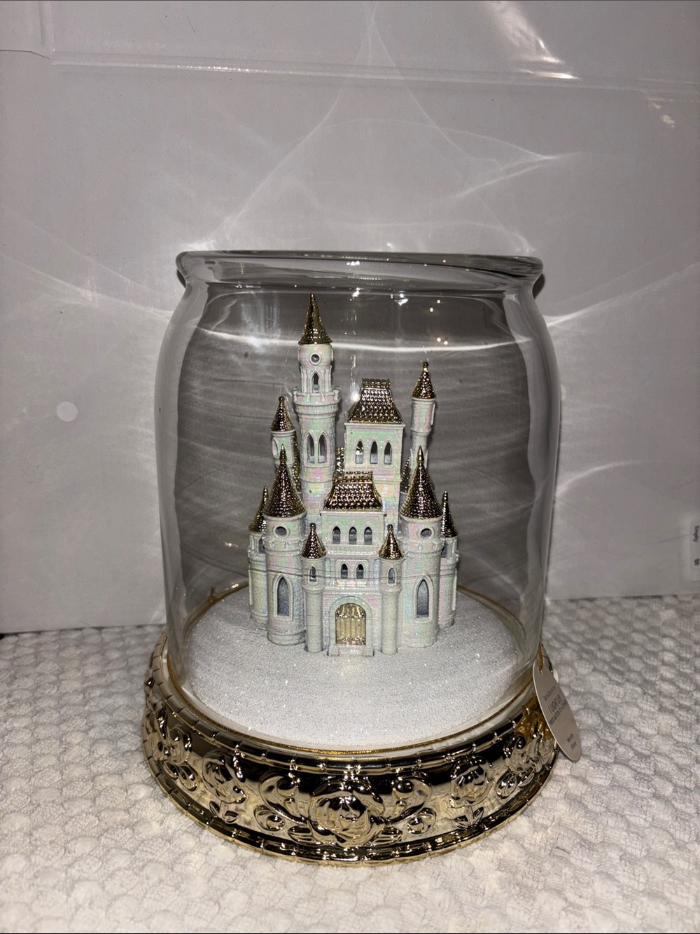 Bath & Body Works Iridescent Disney White Castle Light-Up Dome with Gold Accents